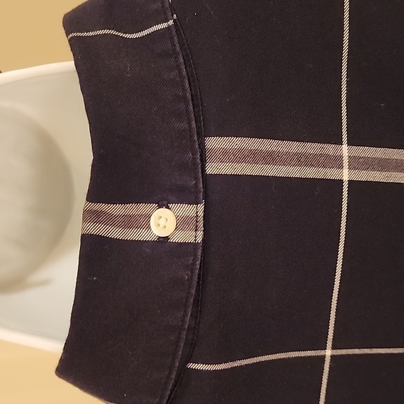 Turnbury Mens Window Pane Plaid Button Down Long Sleeved Shirt Large EUC - Picture 4 of 11